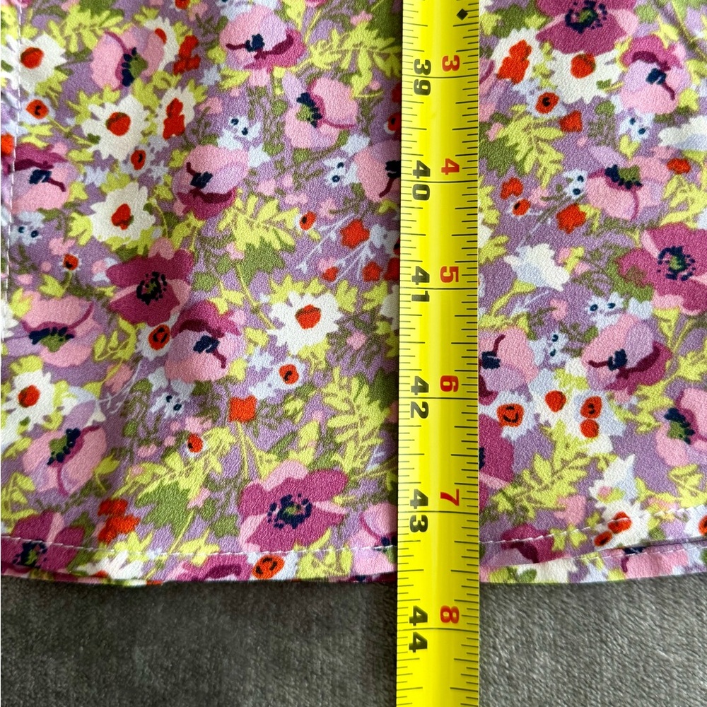 O.P.T One Pretty Time Go on A Date Floral Puff Sleeve Midi Dress L Smocked - Picture 4 of 14